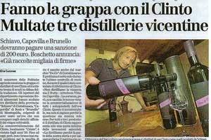 Giornale di Vicenza, agosto 2014